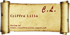 Cziffra Lilla névjegykártya